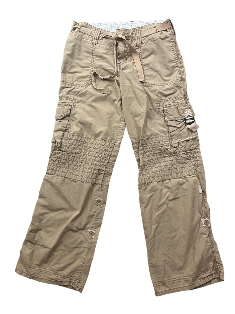 Abercrombie & Fitch VTG Khaki Cargo Parachute Pants Girls Youth 12R Grunge 90s